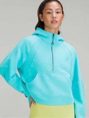 Aqua Women's Half-Zip Hoodie